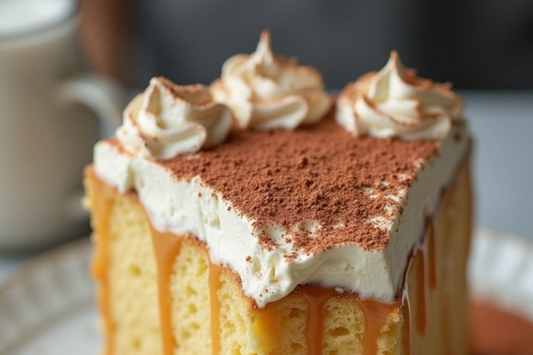 Coffee Tres leches Cake using Carmine County All Natural Extracts