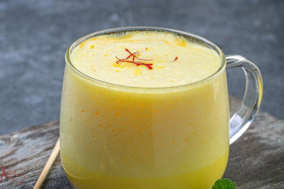 Easy Saffron Milkshake using Carmine County Kashmiri Saffron