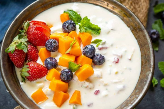 Vanilla Fruit Cream using Carmine County All Natural Indian Vanilla Bean Paste