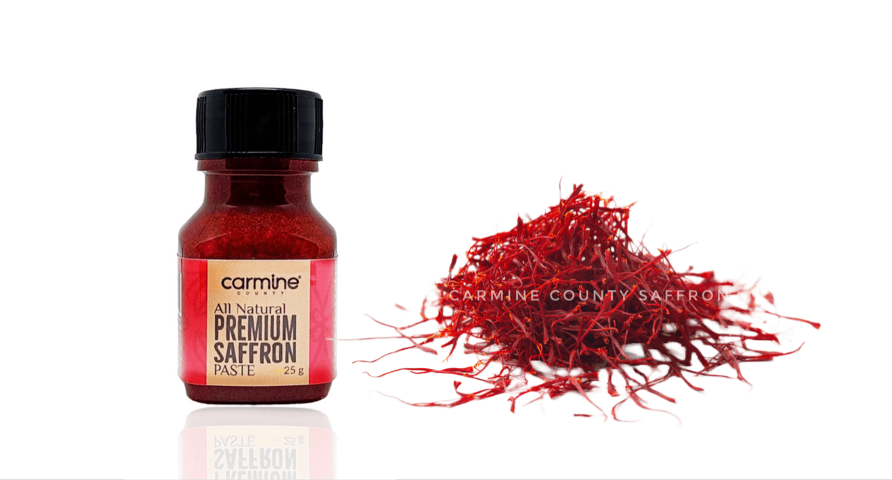 Carmine County All Natural Premium Saffron Paste 25 g with a pack of free Saffron