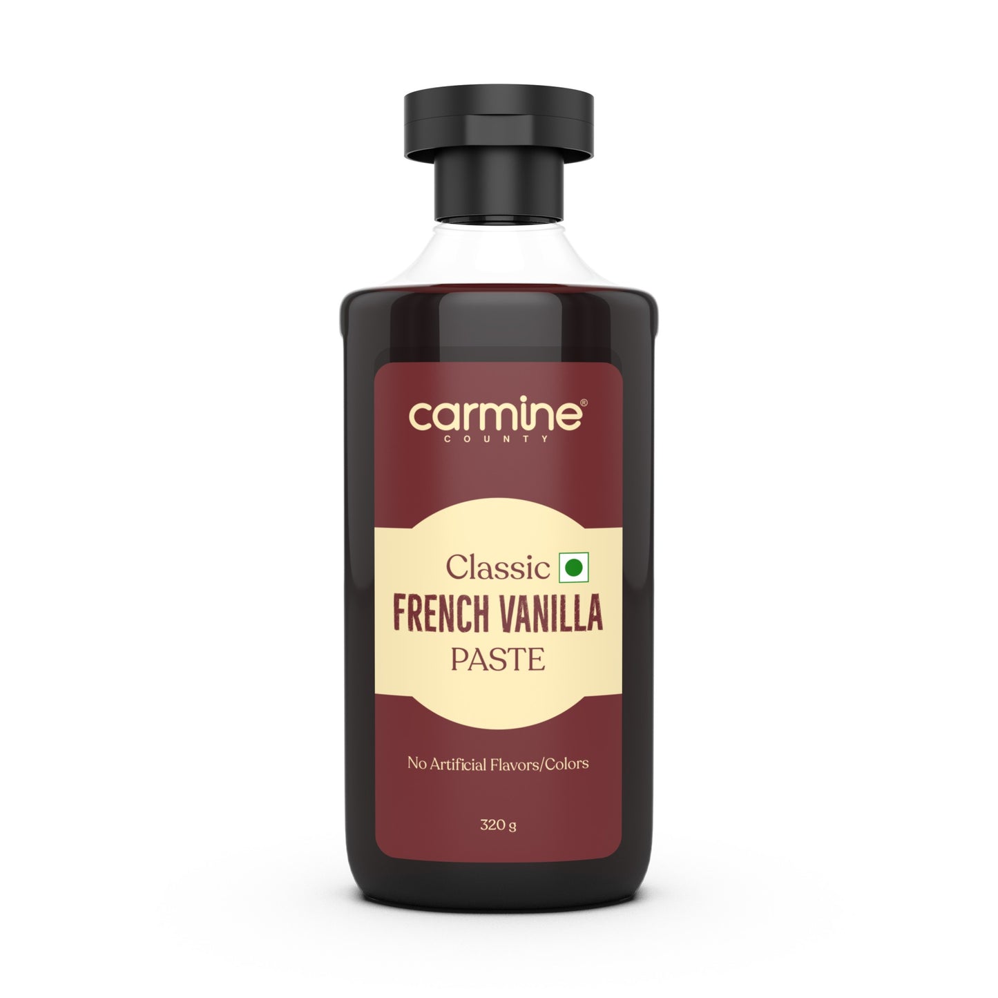 Carmine County Natural Vanilla Paste - Special Squeezy Value Pack (320g) | Classic French, Madagascar, and Indian Vanilla | 100% Natural | No Preservatives | Clean Label