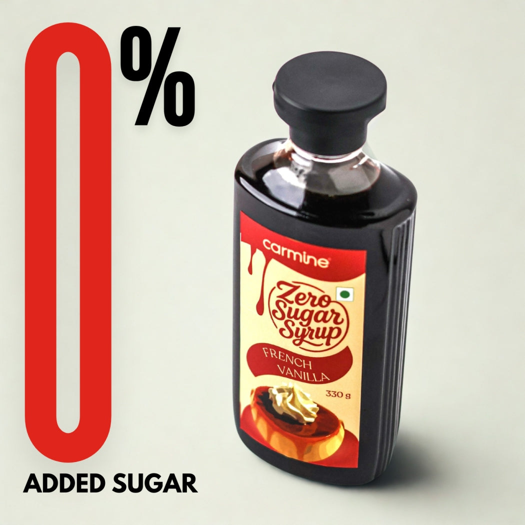 Zero Sugar French Vanilla Syrup - Natural, Plant-Based, Sweetened with Pure Monk Fruit, Clean Label Vanilla Syrup, 330 g