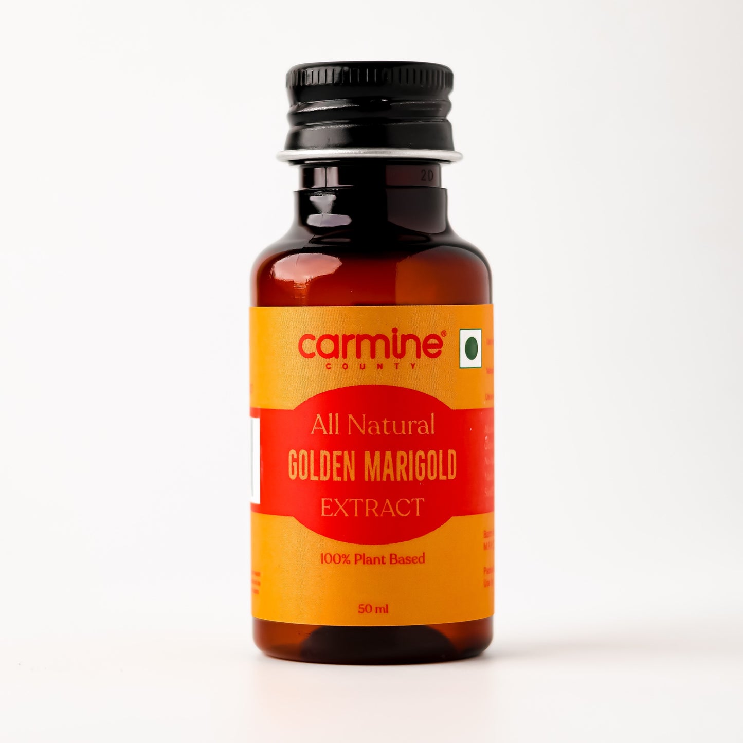 Carmine County All Natural Marigold Extract – 50 ml Clean-Label Yellow Colorant | Plant-Based Extract for Natural Food & Beverage Creations