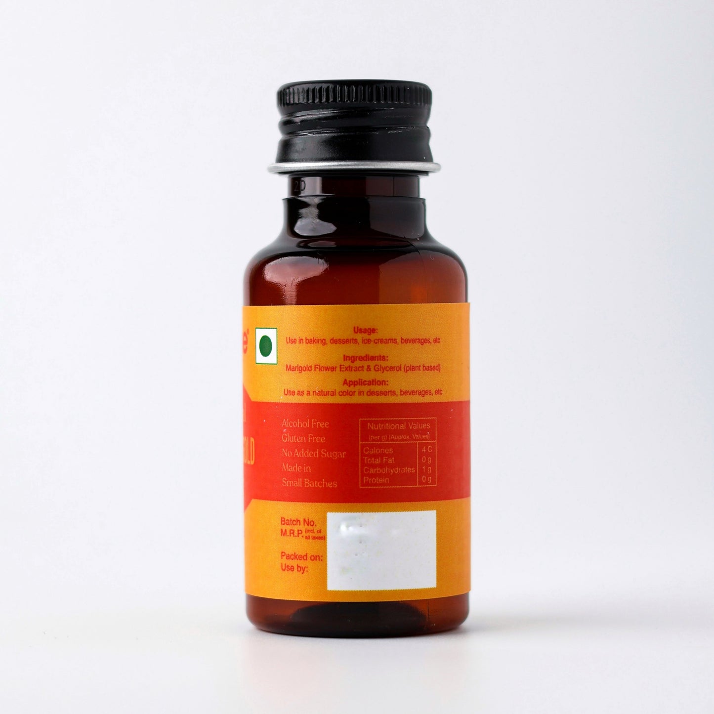 Carmine County All Natural Marigold Extract – 50 ml Clean-Label Yellow Colorant | Plant-Based Extract for Natural Food & Beverage Creations