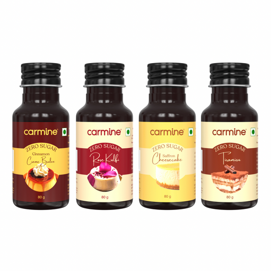 Carmine Zero Sugar Dessert Extracts Combo Pack (4 x 80g)