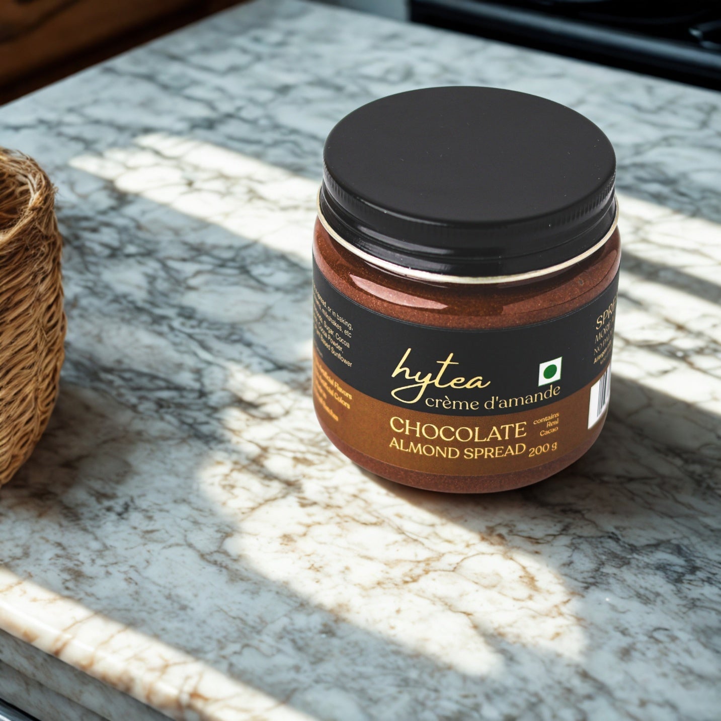 Hytea Chocolate Almond Cream Spread 200 g, Made with Pure Cocoa Butter