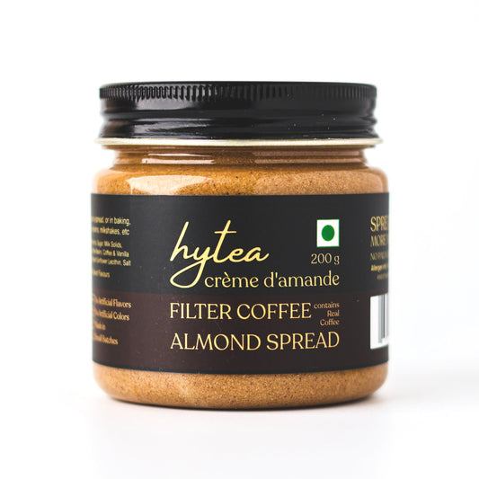 Hytea Filter Coffee Almond Cream Spread 200 g, Made with Pure Cocoa Butter