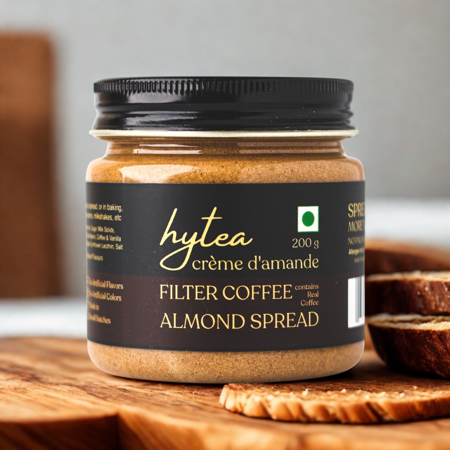 Hytea Chocolate Almond Cream Spread 200 g, Made with Pure Cocoa Butter