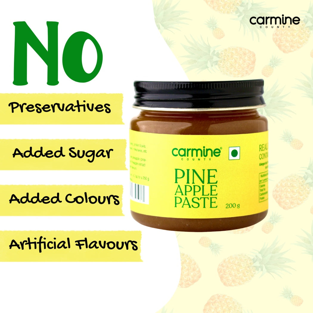 Pure Pineapple Paste 200 g, No Artificial Flavours, No Added Colors, No Preservatives