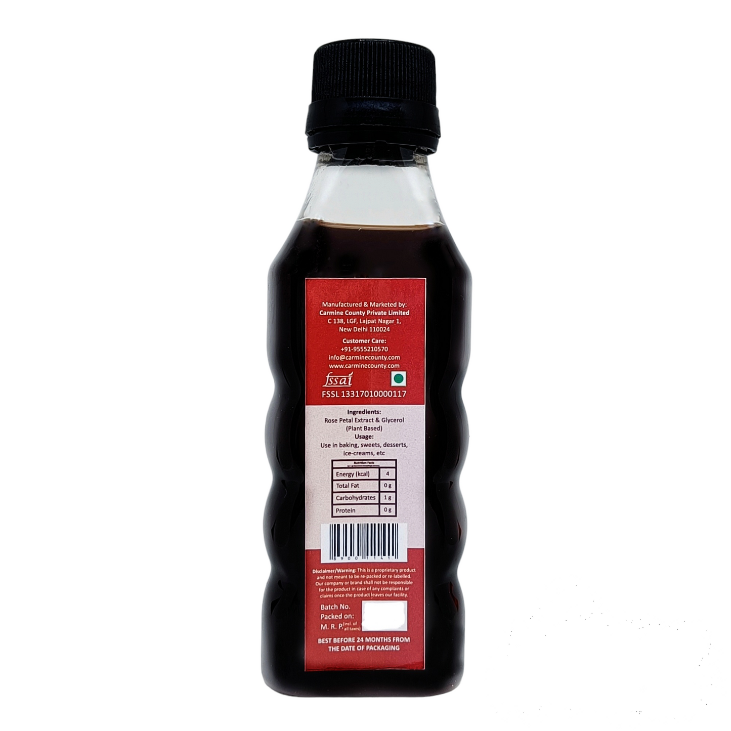Carmine County All Natural Rose Petal Extract 100 ml