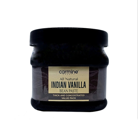 Carmine County All Natural Indian Vanilla Bean Paste, Thick and Concentrated, Value Pack 200 g