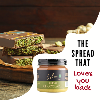 Hytea Dubai Chocolate | Luxe Spread with Premium Nuts, Real Cocoa & Clean Ingredients 200g