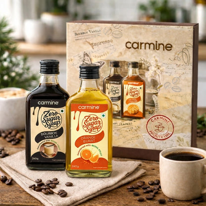 Zero Sugar Syrups | Gift Pack for Coffee and Milkshakes | Bourbon Vanilla and Orange Burst Syrup 240 g each
