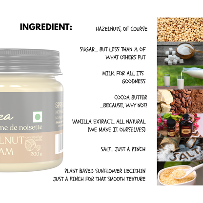 Hytea Spreadable Pure Hazelnut Cream 200 g, Made with Pure Cocoa Butter