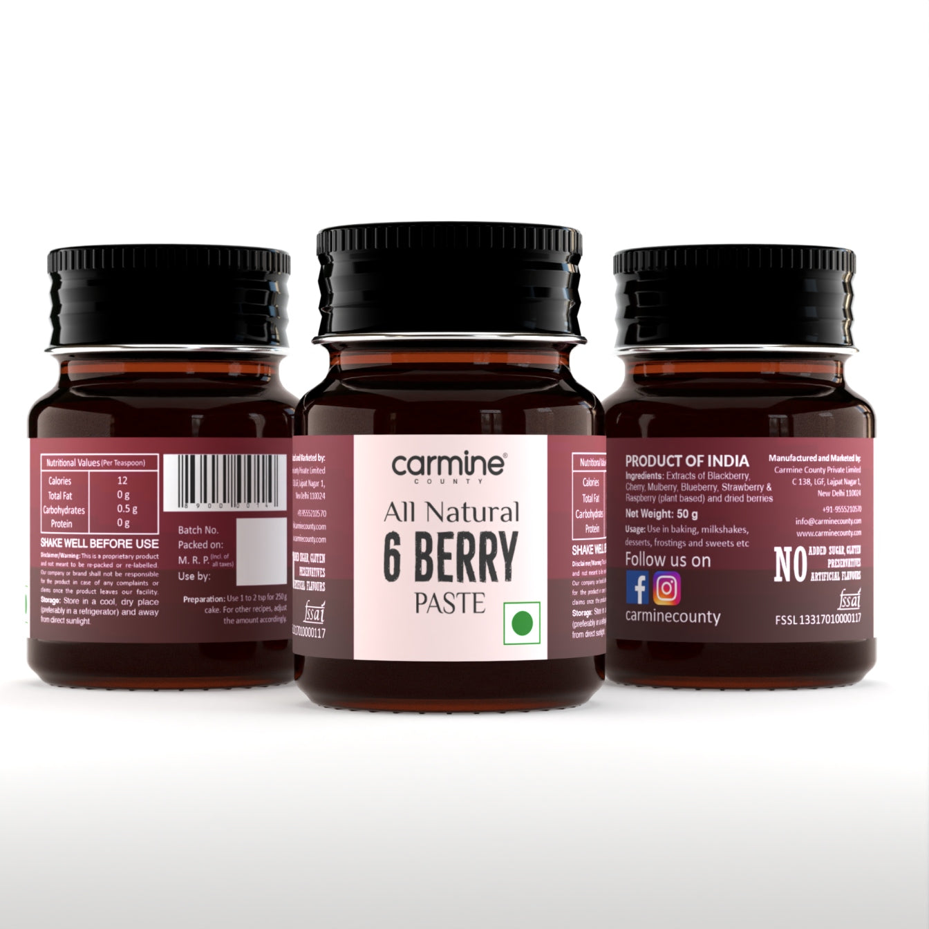 Carmine County All Natural 6 Berry Paste 50 g