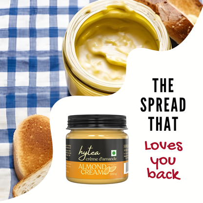 Hytea Spreadable Saffron Almond Cream 200 g, Made with Pure Cocoa Butter