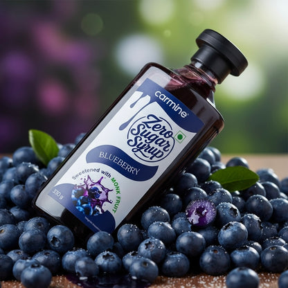 Zero Sugar Strawberry & Blueberry Syrup Combo – 2 x 330 g | Natural, Preservative-Free, Monk Fruit Sweetened