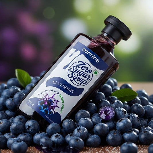 Zero Sugar Strawberry & Blueberry Syrup Combo – 2 x 330 g | Natural, Preservative-Free, Monk Fruit Sweetened