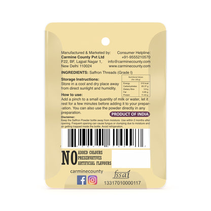 Carmine County Premium Saffron Powder