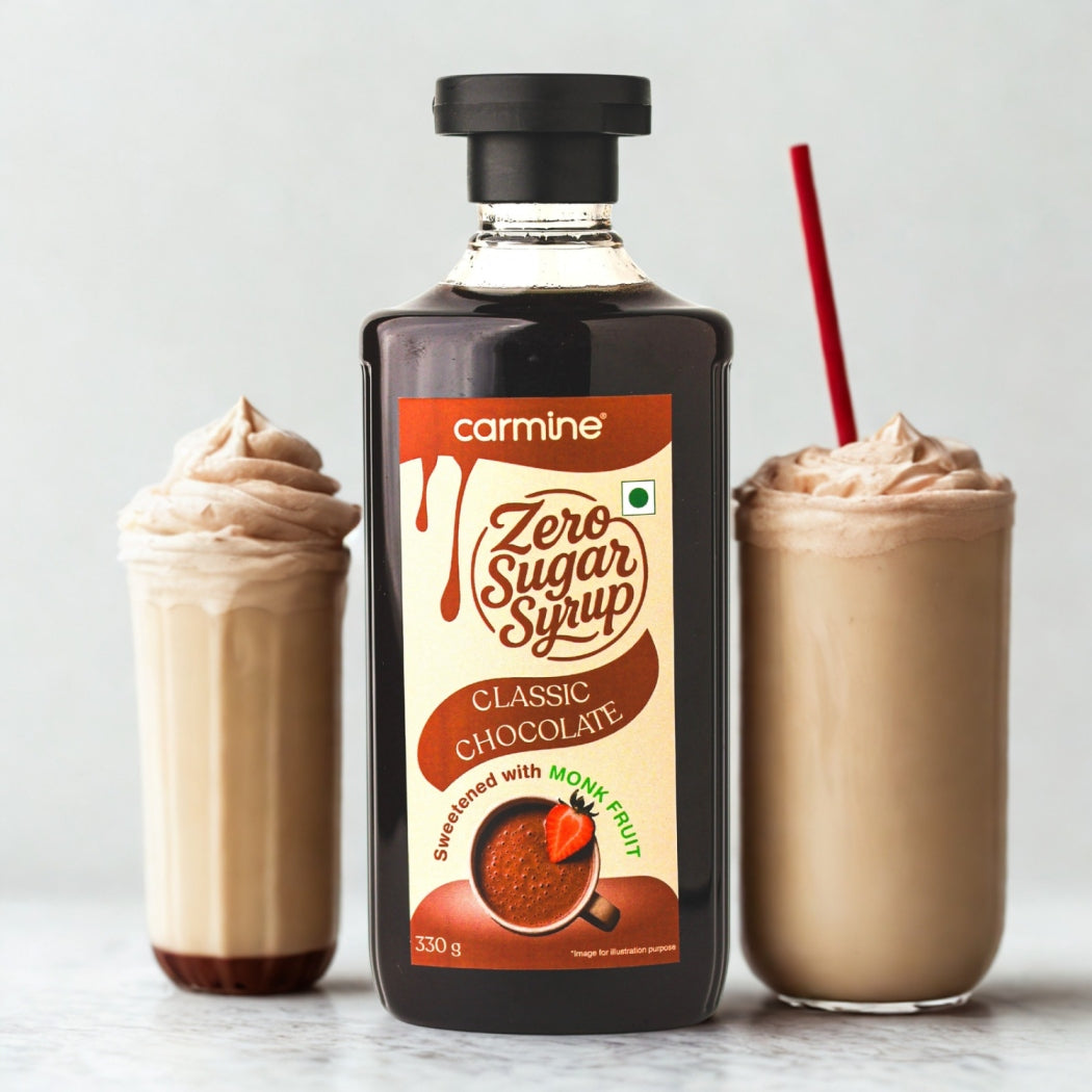 Zero Sugar Classic Chocolate Syrup - Natural, Plant-Based, Sweetened with Pure Monk Fruit, Clean Label Chocolate Syrup, 330 g