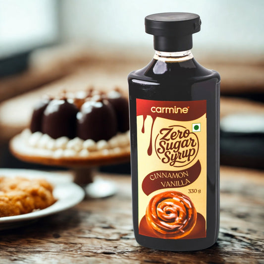 Zero Sugar Cinnamon Vanilla Syrup - Natural, Plant-Based, No Artificial Sweeteners, Clean Label, 330 g