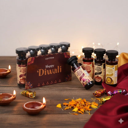 Zero Sugar Syrups Diwali Gift Pack - Combo of 5 Syrups (French Vanilla, Cinnamon Vanilla, Coffee Tiramisu, Rose Kulfi and Creamy Kesar Elaichi), 60 g each