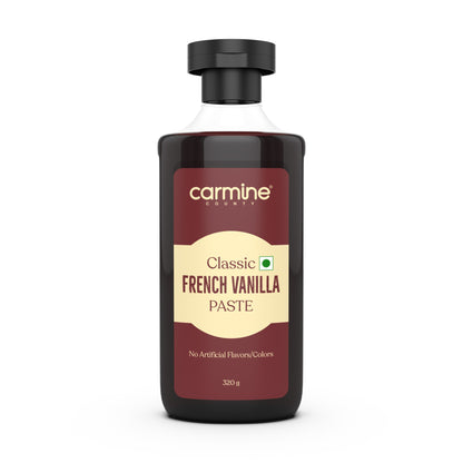 Carmine County Natural Vanilla Paste - Special Squeezy Value Pack (320g) | Classic French, Madagascar, and Indian Vanilla | 100% Natural | No Preservatives | Clean Label