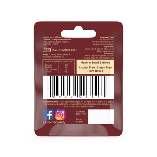 Carmine County Classic French Vanilla Extract 10 ml (Pack of 3)