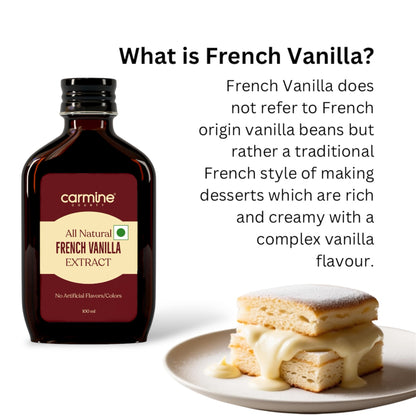 Carmine County Natural Vanilla Paste - Special Squeezy Value Pack (320g) | Classic French, Madagascar, and Indian Vanilla | 100% Natural | No Preservatives | Clean Label