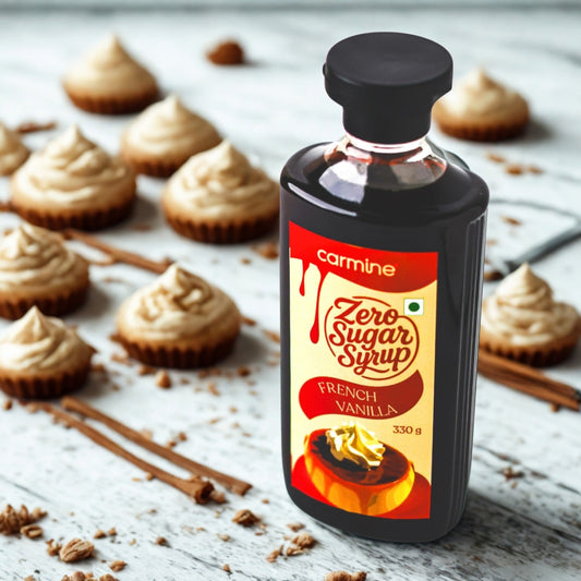 Zero Sugar French Vanilla Syrup - Natural, Plant-Based, No Artificial Sweeteners, Clean Label Vanilla Syrup, 330 g