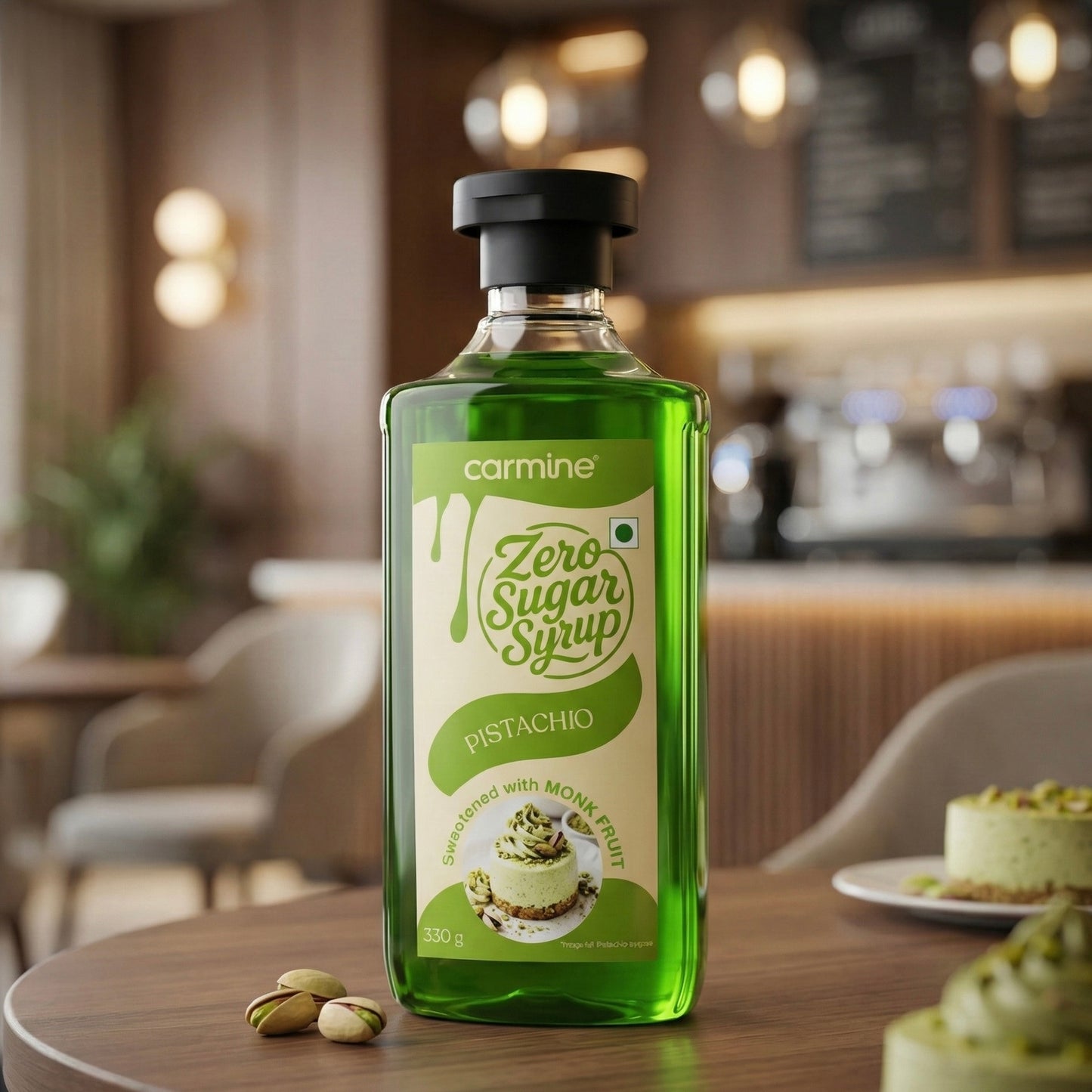 Zero Sugar Syrups - Natural, Plant-Based, Sweetened with Pure Monk Fruit, Clean Label Syrups, 330 g