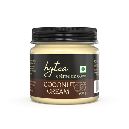 Hytea Spreadable Coconut Cream 200 g, Made with Pure Cocoa Butter (Vegan)