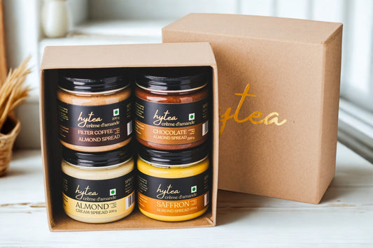 Hytea Natural Almond Cream Spreads | Combo Gift Pack of 4 Flavours | 200 g each