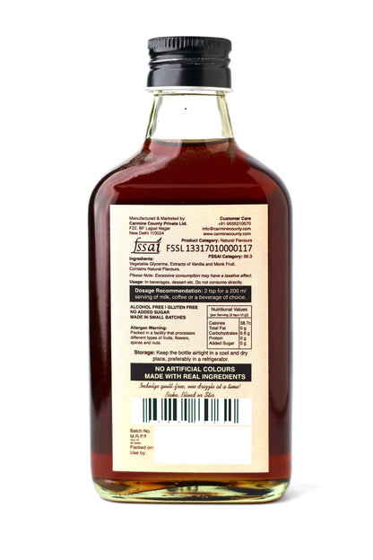 Zero Sugar Syrups | Gift Pack for Coffee and Milkshakes | Bourbon Vanilla and Orange Burst Syrup 240 g each