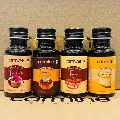 Carmine Zero Sugar Dessert Extracts Combo Pack (4 x 80g)