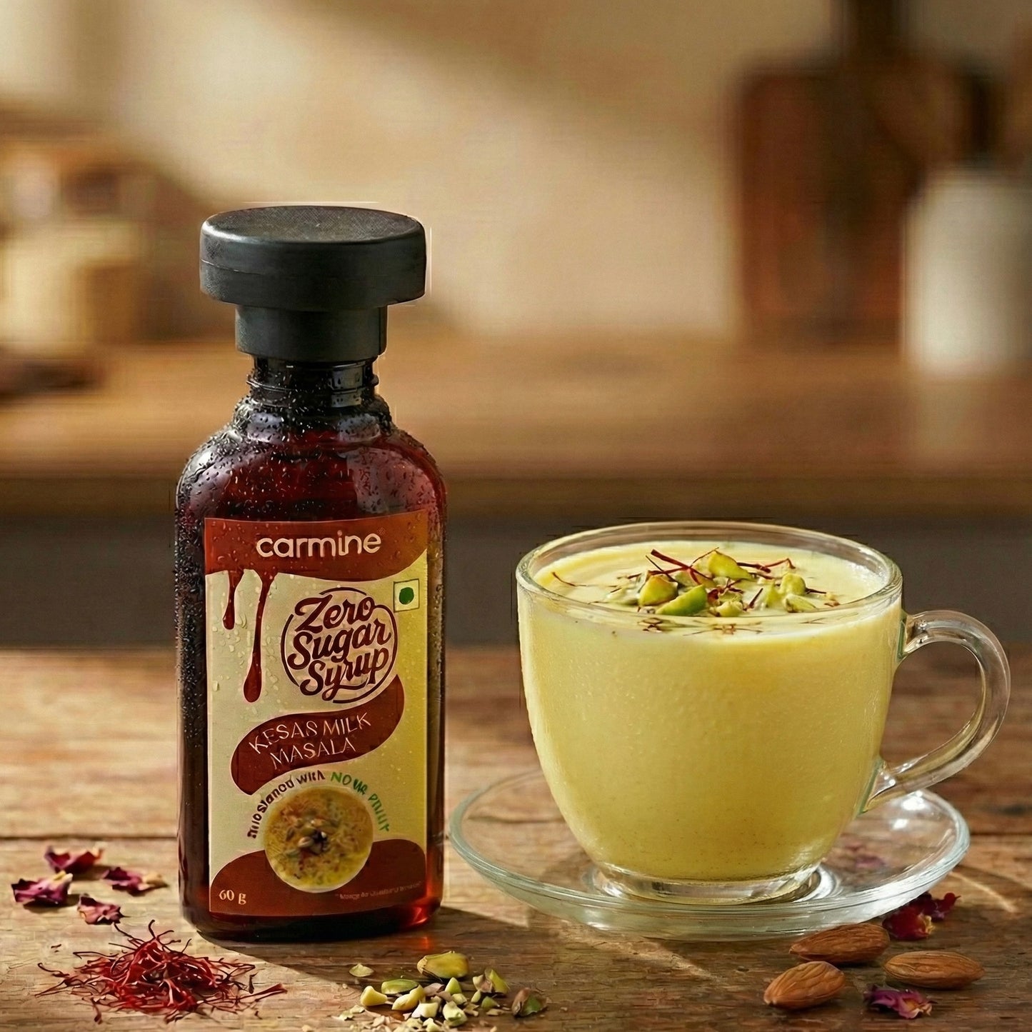 Zero Sugar Syrups - Natural, Plant-Based, Sweetened with Pure Monk Fruit, Clean Label Syrups, 60 g