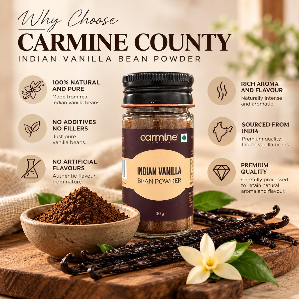 Indian Vanilla Bean Powder