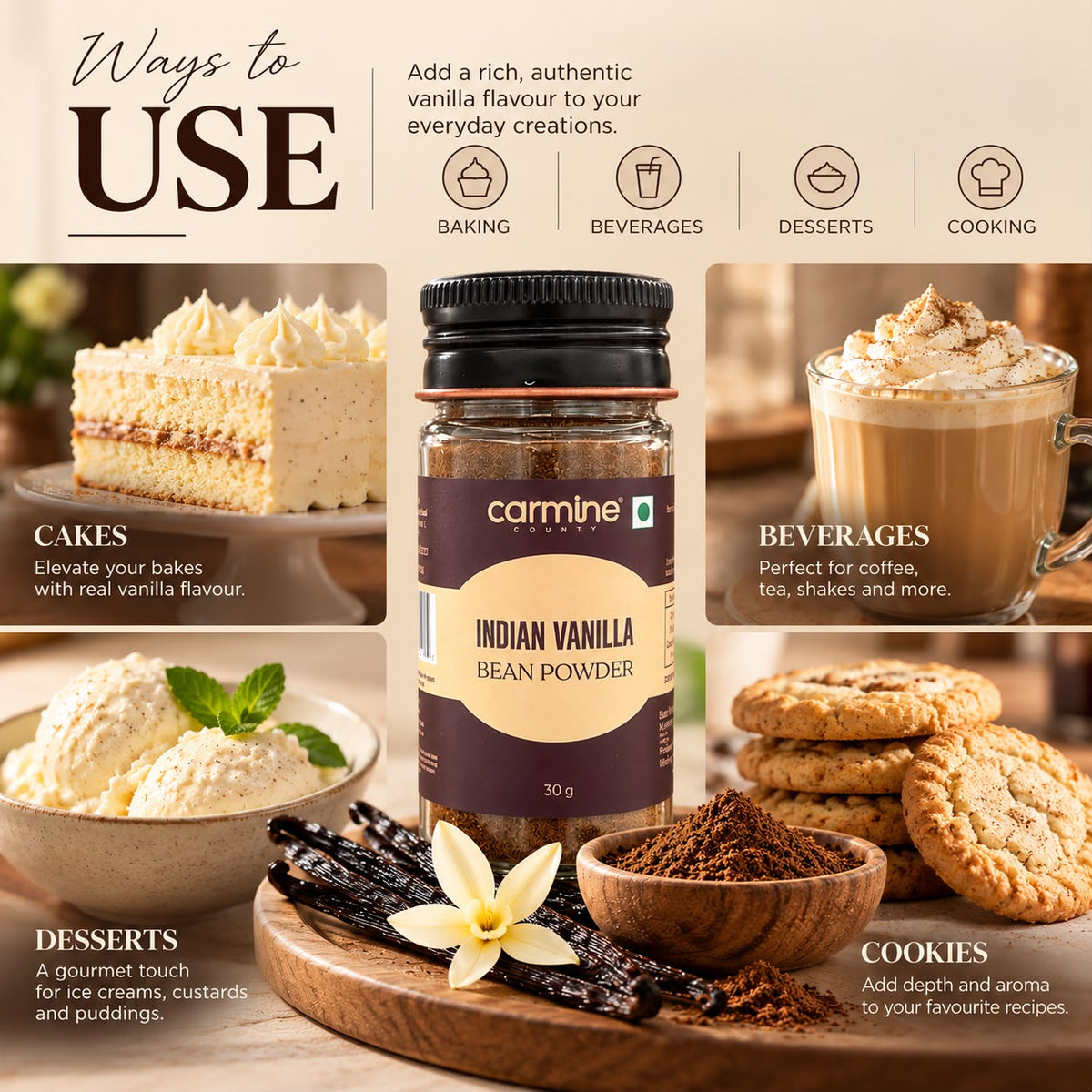 Indian Vanilla Bean Powder