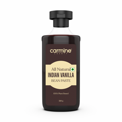 Carmine County Natural Vanilla Paste - Special Squeezy Value Pack (320g) | Classic French, Madagascar, and Indian Vanilla | 100% Natural | No Preservatives | Clean Label