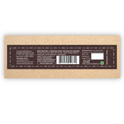 Carmine County All Natural Indian Vanilla Beans (2 Pods) Vacuum Sealed