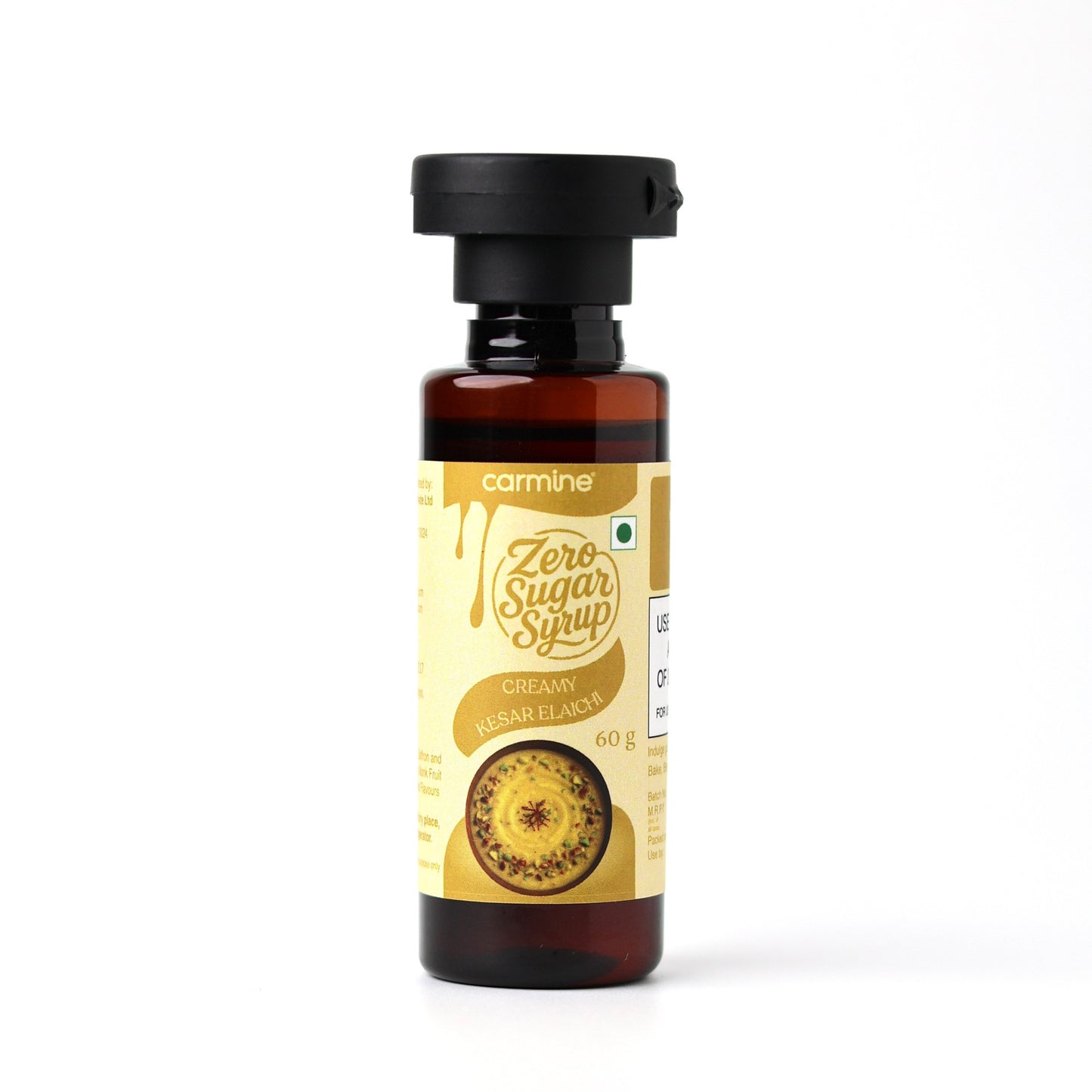 Zero Sugar Syrups - Combo of 5 Syrups (French Vanilla, Cinnamon Vanilla, Coffee Tiramisu, Rose Kulfi and Creamy Kesar Elaichi), 60 g each