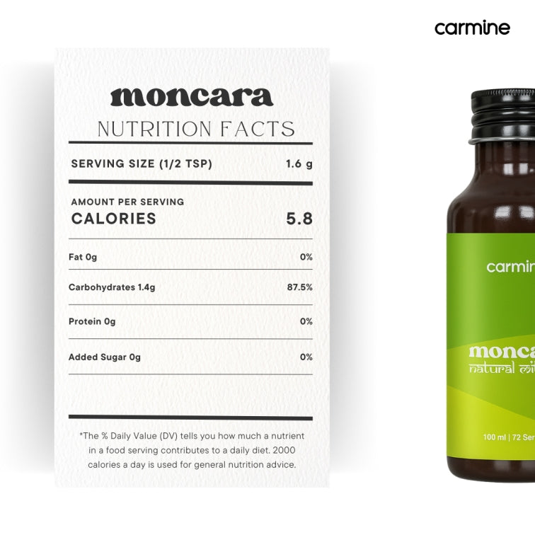 Moncara Natural Mithaas | Monk Fruit based Liquid Extract | 100% Plant-Based, Low Calorie Sugar Replacer | Zero Glycemic Index | Keto & Diabetic Friendly