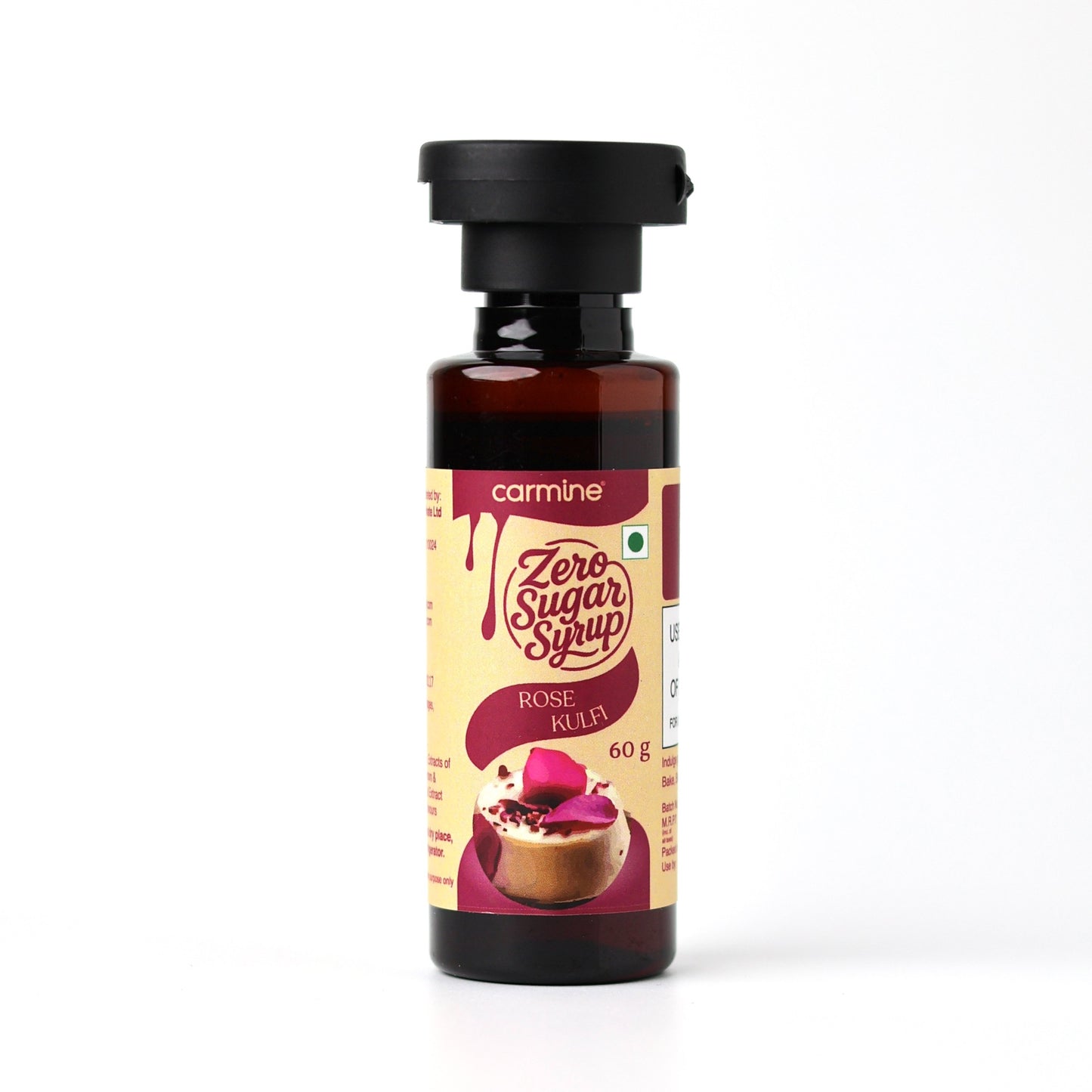 Zero Sugar Syrups - Combo of 5 Syrups (French Vanilla, Cinnamon Vanilla, Coffee Tiramisu, Rose Kulfi and Creamy Kesar Elaichi), 60 g each