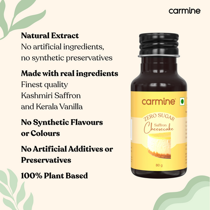 Carmine Zero Sugar Saffron Cheesecake Extract, 80g