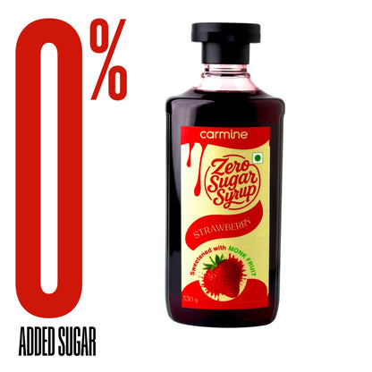 Zero Sugar Strawberry & Blueberry Syrup Combo – 2 x 330 g | Natural, Preservative-Free, Monk Fruit Sweetened