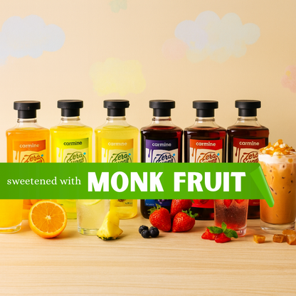 Zero Sugar Syrups - Natural, Plant-Based, Sweetened with Pure Monk Fruit, Clean Label Syrups, 330 g