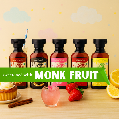 Zero Sugar Syrups - Natural, Plant-Based, Sweetened with Pure Monk Fruit, Clean Label Syrups, 60 g