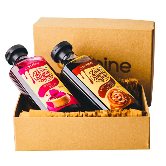 Zero Sugar Cinnamon Vanilla & Rose Kulfi Syrup Combo – 2 x 330g | Clean-Label, Natural Syrup for Beverages & Desserts