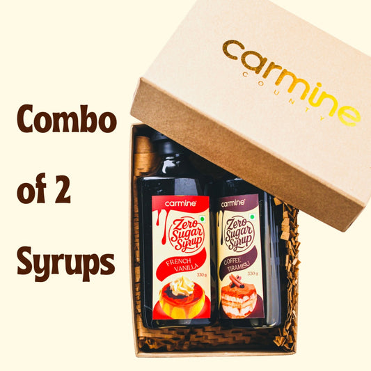 Zero Sugar French Vanilla & Coffee Tiramisu Syrup Combo – 2 x 330g | Clean-Label, Natural Syrup for Beverages & Desserts