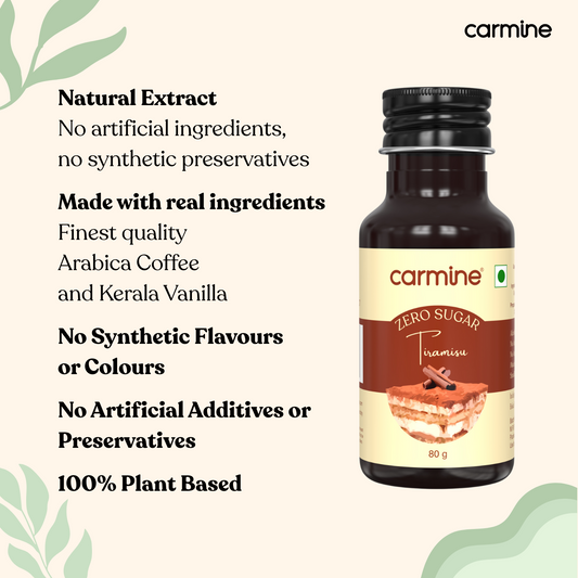 Carmine Zero Sugar Tiramisu Extract, 80g